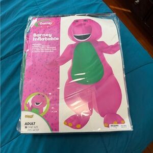 Adult Barney inflatable Costume OS